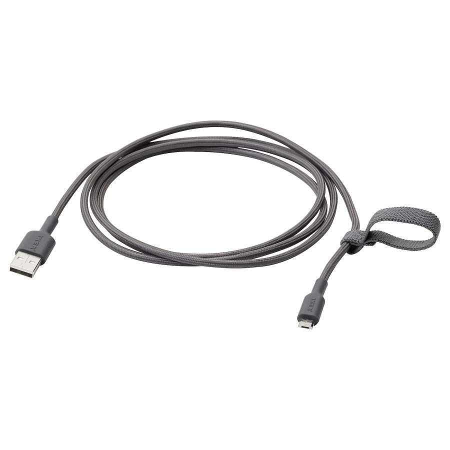 Кабель USB-A — USB-C  - LILLHULT IKEA/ ЛИЛЛЬХУЛЬТ ИКЕА,  черный (изображение №1)