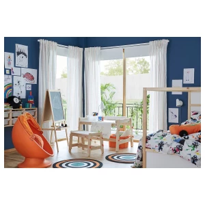 Второе фото. Скамья детская - IKEA FLISAT/ФЛИСАТ ИКЕА, 45х55 см,под беленый дуб