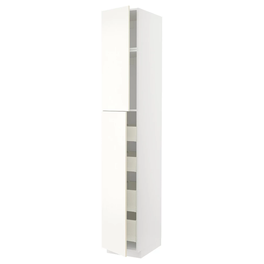 Высокий шкаф - IKEA METOD/MAXIMERA/МЕТОД/МАКСИМЕРА ИКЕА, 240х60х40 см, белый (изображение №1)