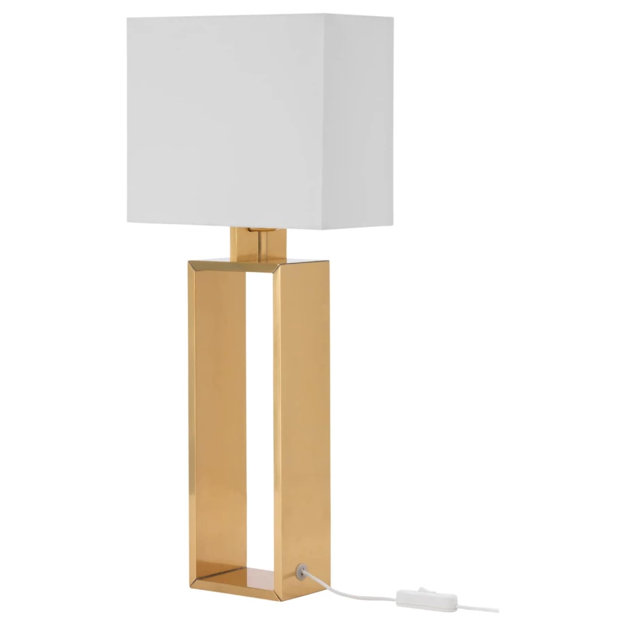 Лампа - STILTJE  IKEA/СТИЛТЬЕ ИКЕА, 59 см, желтый/белый (изображение №1)