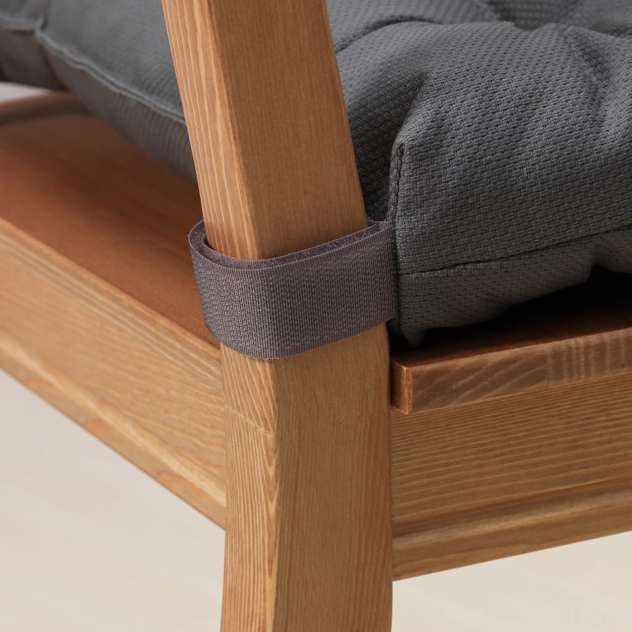 Подушка на стул - MALINDA IKEA/ МАЛИНДА  ИКЕА, 38 см, серый (изображение №3)