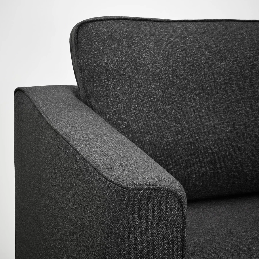 3-местный диван - IKEA PÄRUP/PARUP/ПЭРУП ИКЕА, 206х80х69 см, черный (изображение №4)