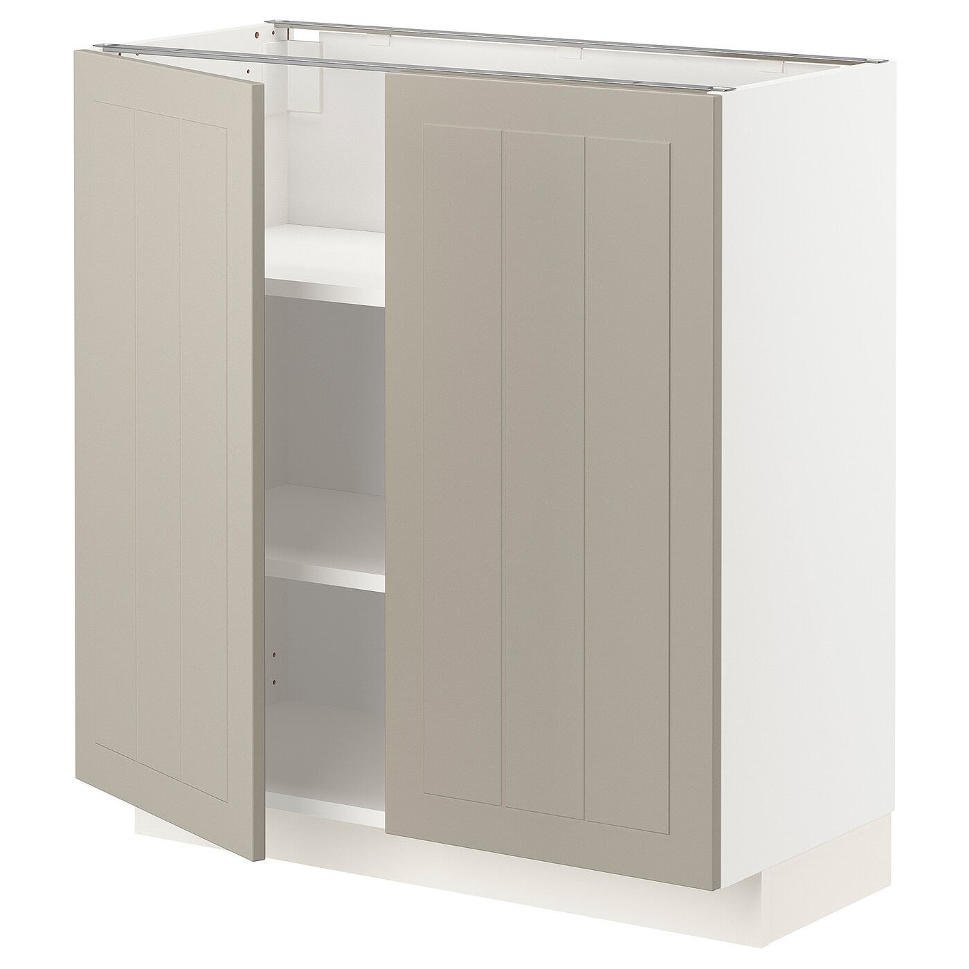Напольный шкаф - IKEA METOD, 88x80x39,5см, белый/темно-бежевый, МЕТОД ИКЕА