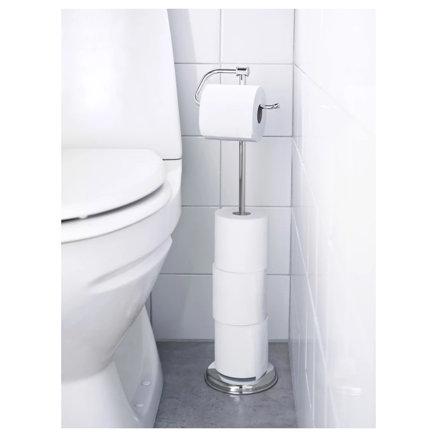 Держатель рулона туалетной бумаги - BALUNGEN IKEA/ БАЛУНГЕН ИКЕА, 145 см, белый (изображение №4)