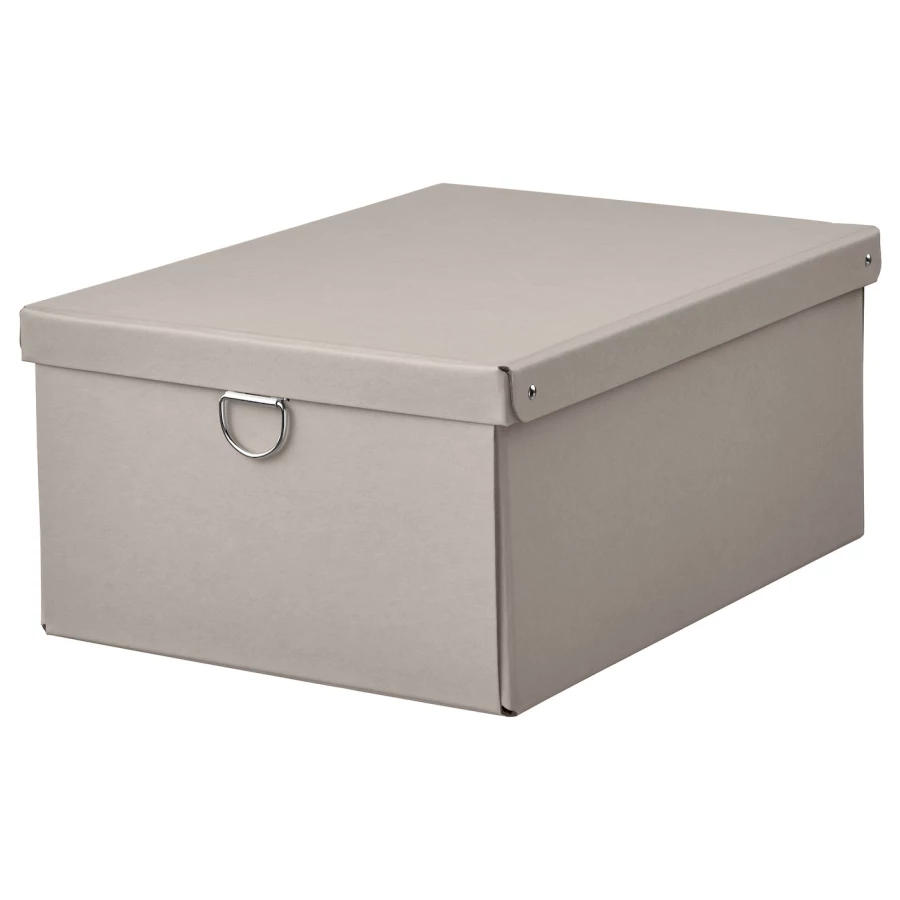 Коробка с крышкой - NIMM IKEA/ НИММ ИКЕА, 25x35x15 см, серый (изображение №1)