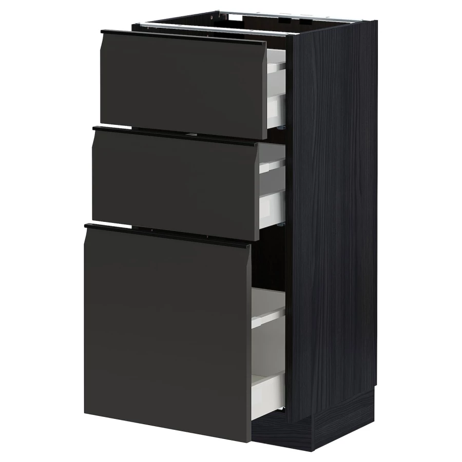 Напольный шкаф - IKEA METOD MAXIMERA, 88x39x40см, черный, МЕТОД МАКСИМЕРА ИКЕА (изображение №1)