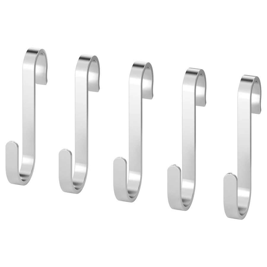 Крючок и клипса  - KUNGSFORS  IKEA/ КУНГСФОРС ИКЕА, 6 см, серебряный (изображение №1)