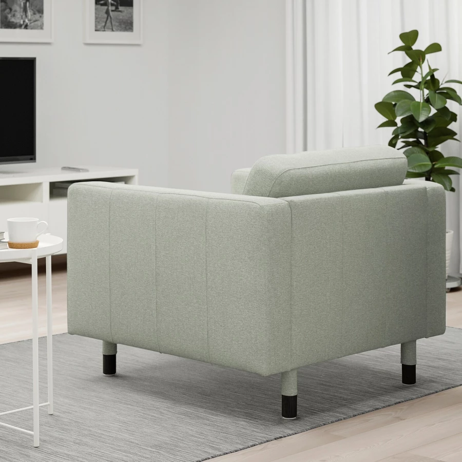 Кресло - IKEA LANDSKRONA, 89х89х78 см, салатовый, ЛАНДСКРУНА ИКЕА (изображение №3)