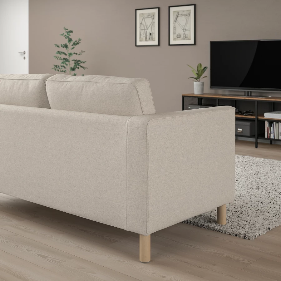 3-местный диван - IKEA PÄRUP/PARUP/ПЭРУП ИКЕА, 206х80х69 см, белый (изображение №3)