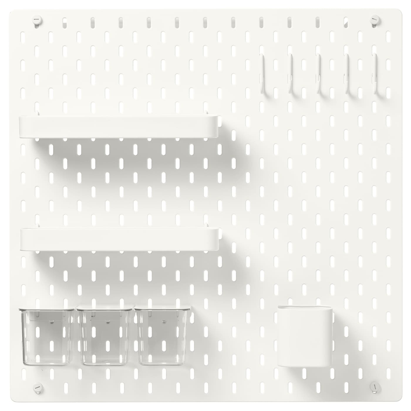 Комбинированная перфорированная доска  - SKÅDIS / SKАDIS IKEA/ СКОДИС  ИКЕА,  56х56 см, белый