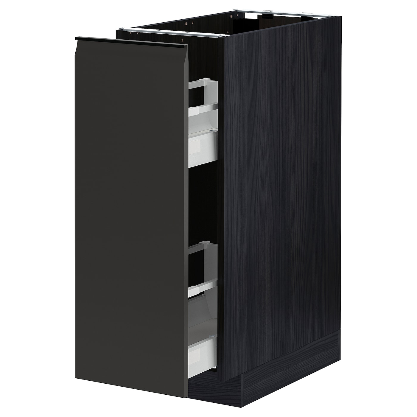 Напольный шкаф - METOD / MAXIMERA IKEA/ МЕТОД/ МАКСИМЕРА ИКЕА,  88х30 см, черный