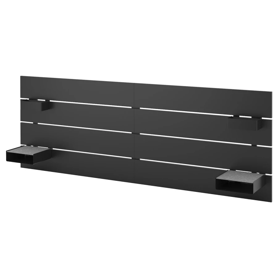 Изголовье кровати - NORDLI IKEA/ НОРДЛИ ИКЕА, 240х84 см, черный (изображение №1)