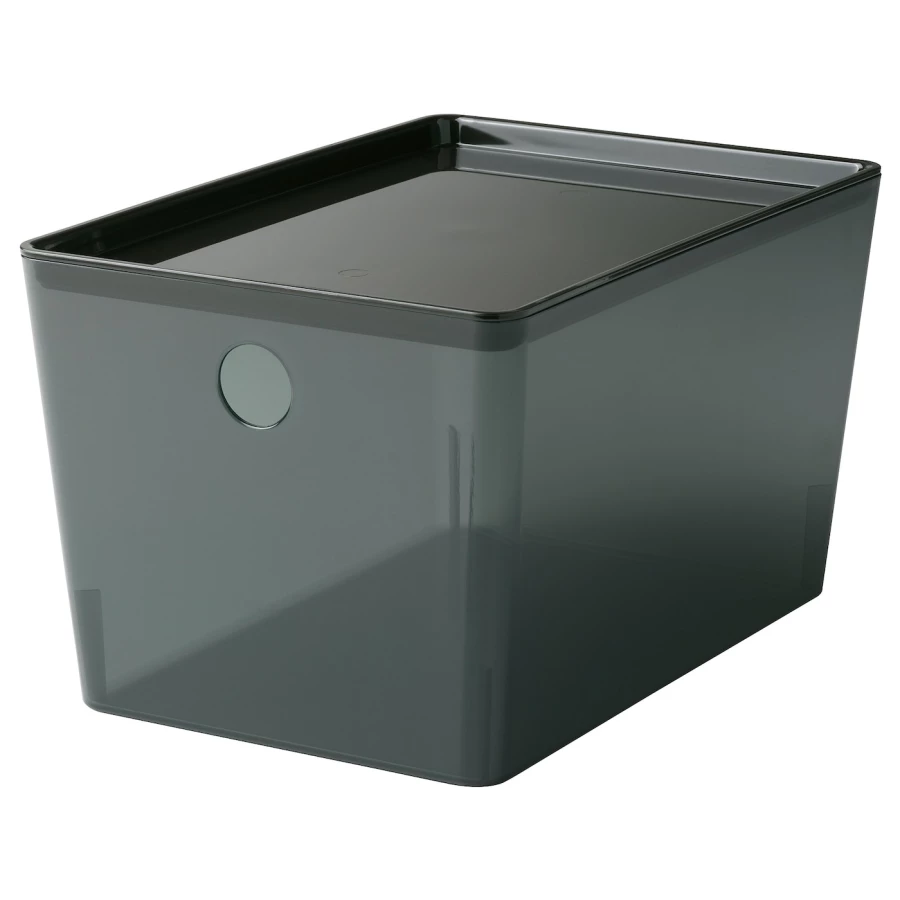 Коробка с крышкой - KUGGIS IKEA/  КУГГИС ИКЕА, 18x26x15 см, черный (изображение №1)