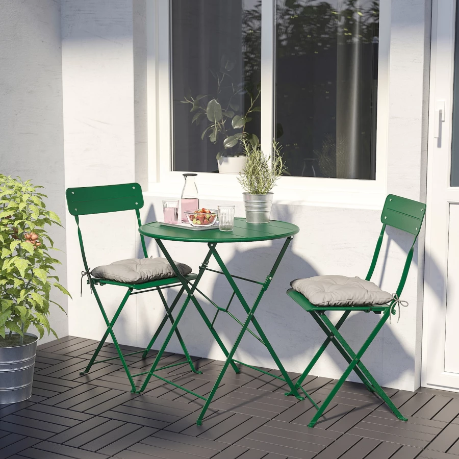 Стол садовый - IKEA SUNDSÖ/SUNDSO, 71х65 см, зеленый, СУНДСЁ ИКЕА (изображение №2)