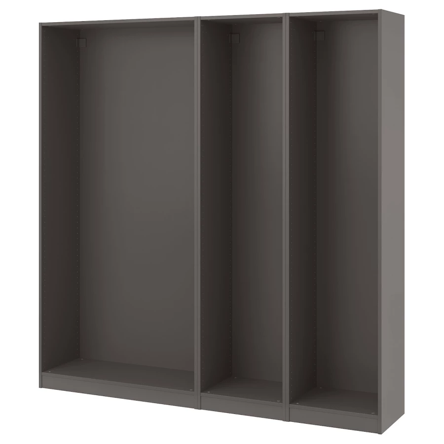 Каркас гардероба - IKEA PAX, 200x35x201 см, темно-серый ПАКС ИКЕА (изображение №1)