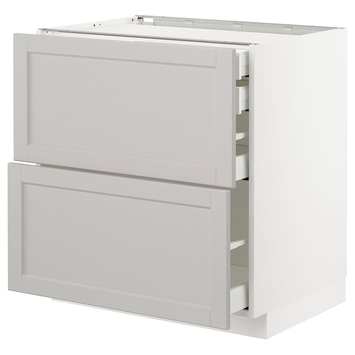 Напольный шкаф  - IKEA METOD MAXIMERA, 88x61,9x80см, белый/светло-серый, МЕТОД МАКСИМЕРА ИКЕА