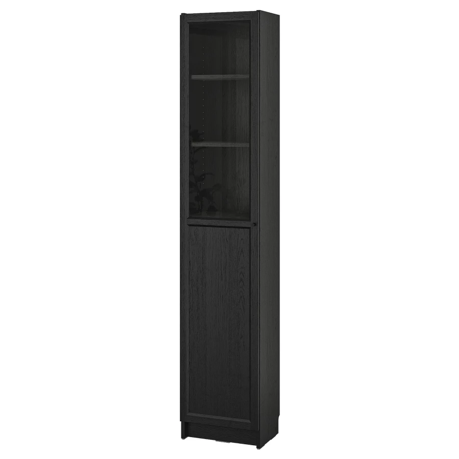 Книжный шкаф -  BILLY / OXBERG IKEA/ БИЛЛИ/ ОКСБЕРГ ИКЕА, 40х30х202 см, черный (изображение №1)