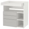 Столик пенальный - IKEA SMÅSTAD/SMASTAD, 90x79x100 см, белый/серый, СМОСТАД ИКЕА