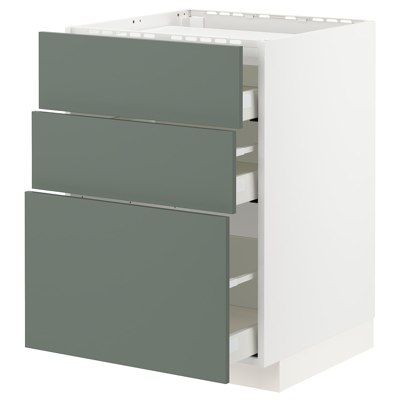 Напольный шкаф с выдвижной столешницей  - IKEA METOD MAXIMERA, 88x61,6x60см, белый/светло-серый, МЕТОД МАКСИМЕРА ИКЕА