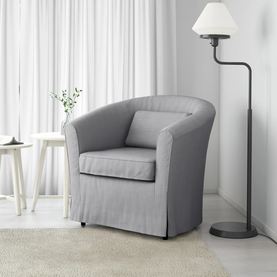 Кресло с подголовником - IKEA TULLSTA, 79х70х78 см, светло-серый, ТУЛЛЬСТА ИКЕА (изображение №2)