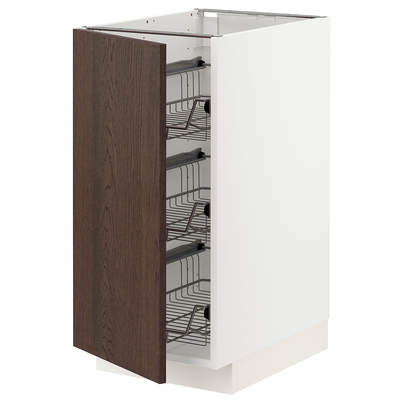 Напольный шкаф - METOD IKEA/ МЕТОД ИКЕА,  88х40 см, белый/коричневый