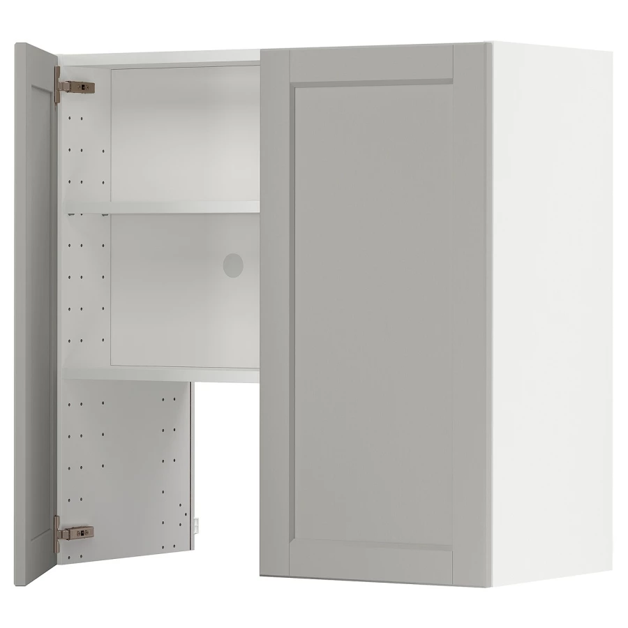 Шкаф под вытяжку -  METOD IKEA/ МЕТОД ИКЕА, 80х80 см, белый/серый (изображение №1)
