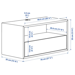 Второе фото. EKET Полка для медиа ИКЕА