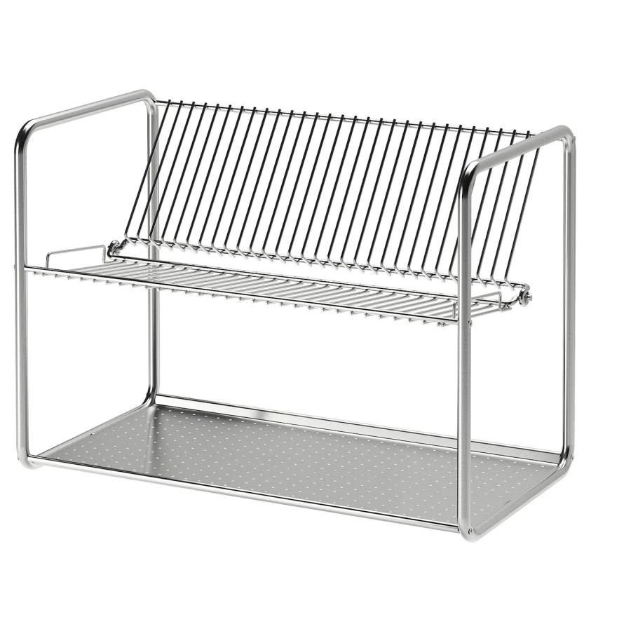 Сушилка для посуды - IKEA ORDNING, 27x50х36 см, нержавеющая сталь, ОРДНИНГ ИКЕА (изображение №1)