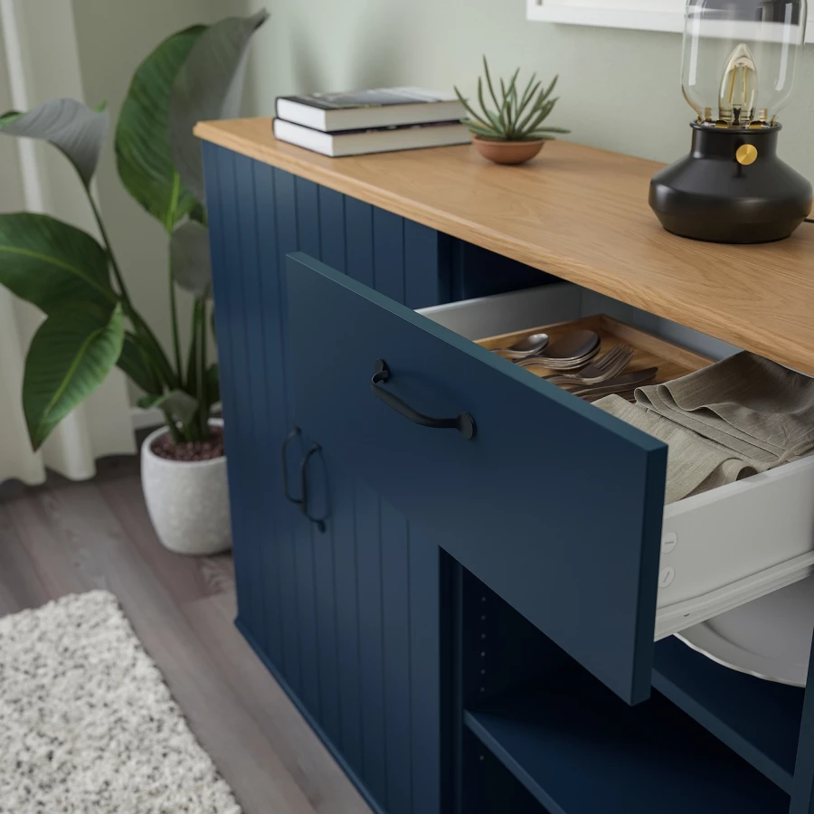 Шкаф - SKRUVBY  IKEA/ СКРУВБИ ИКЕА, 180х140  см, синий (изображение №3)