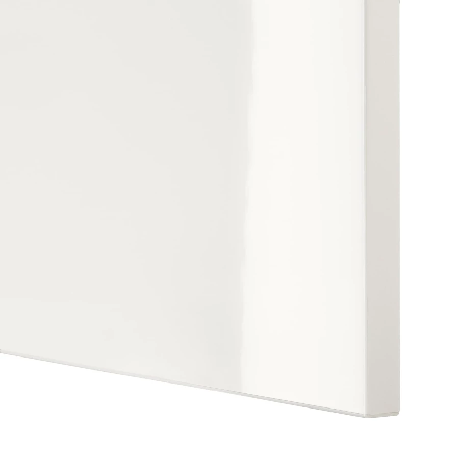 Комбинация для хранения - IKEA BESTÅ/BESTA, 120х42х65 см, белый/белый глянец, БЕСТО ИКЕА (изображение №4)