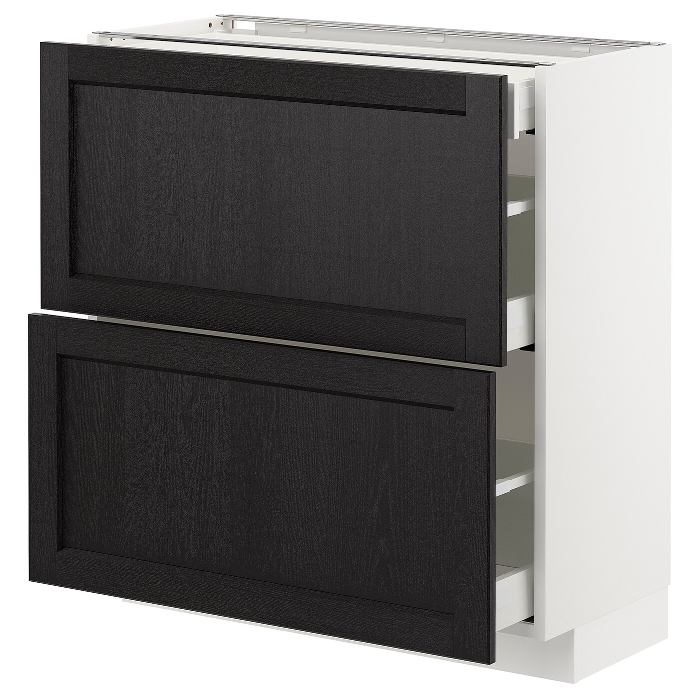 Напольный кухонный шкаф  - IKEA METOD MAXIMERA, 88x39,5x80см, белый/черный, МЕТОД МАКСИМЕРА ИКЕА