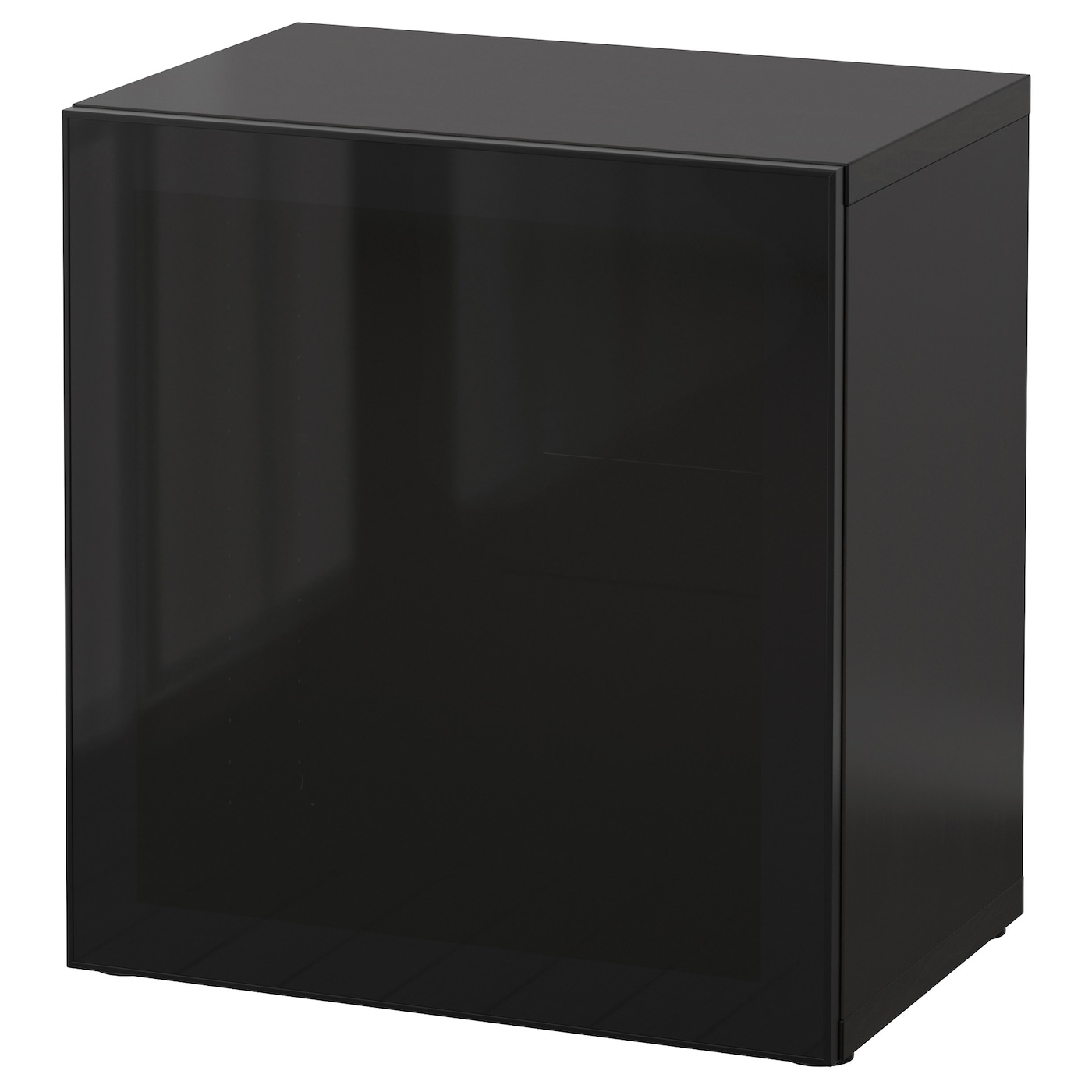 Шкаф-витрина - BESTÅ / BESTА  IKEA/ БЕСТА/БЕСТО ИКЕА, 64х60 см, черный
