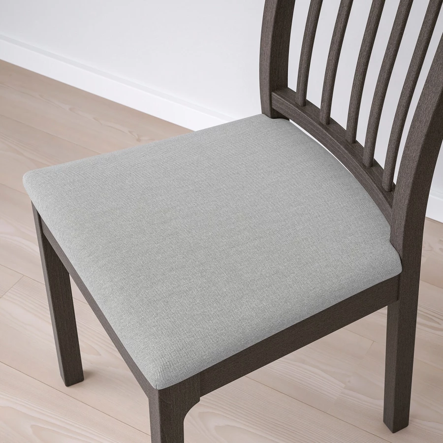 Стол и 4 стула - IKEA EKEDALEN /ЭКЕДАЛЕН ИКЕА, 120/180х80 см, темно-коричневый/серый (изображение №5)