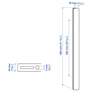 Второе фото. Ручка-скоба - IKEA HACKÅS/HACKAS, 30 см, антрацит, ХАККОС ИКЕА