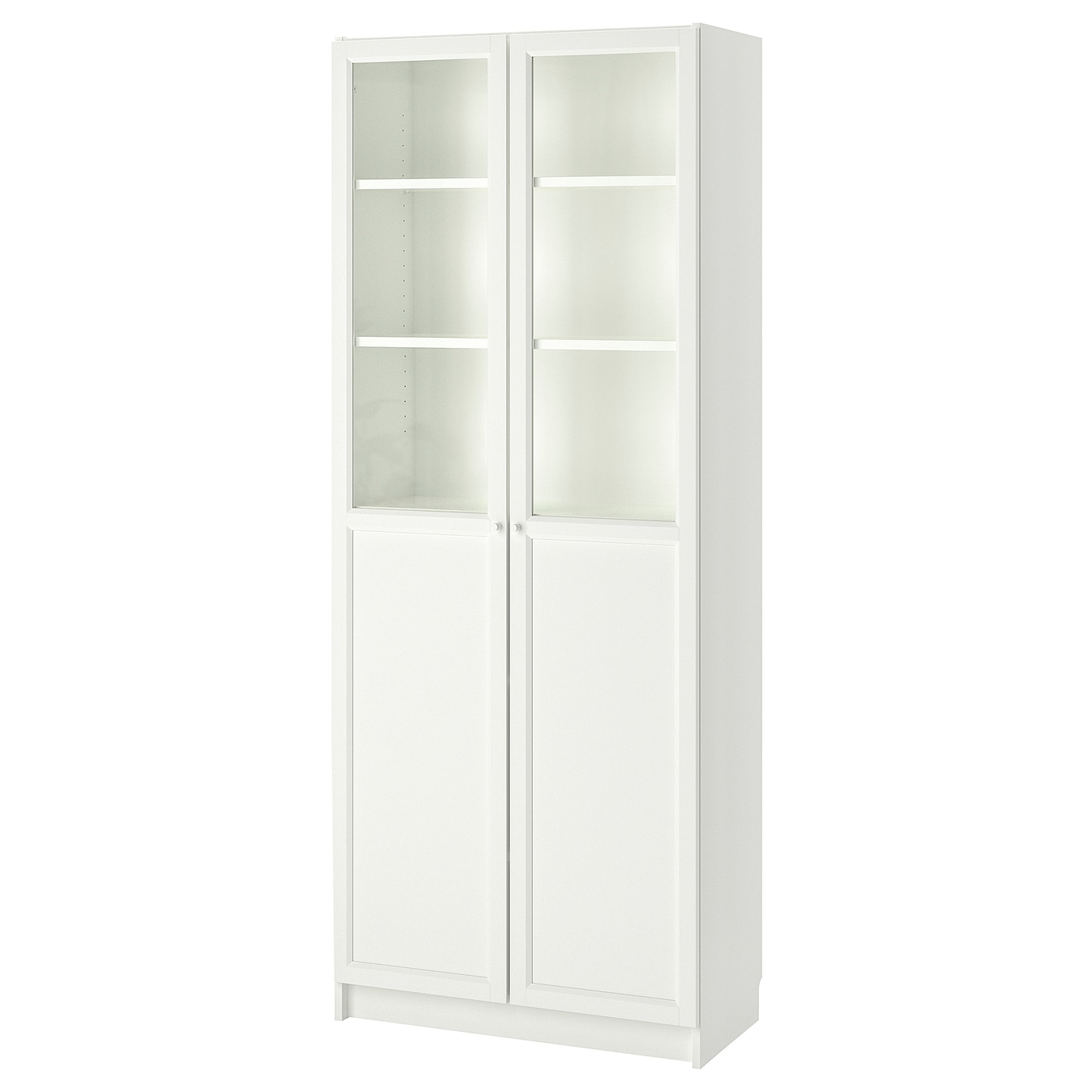 Книжный шкаф с дверцей - BILLY/OXBERG IKEA/ БИЛЛИ/ОКСБЕРГ ИКЕА, 42х80х202 см, белый
