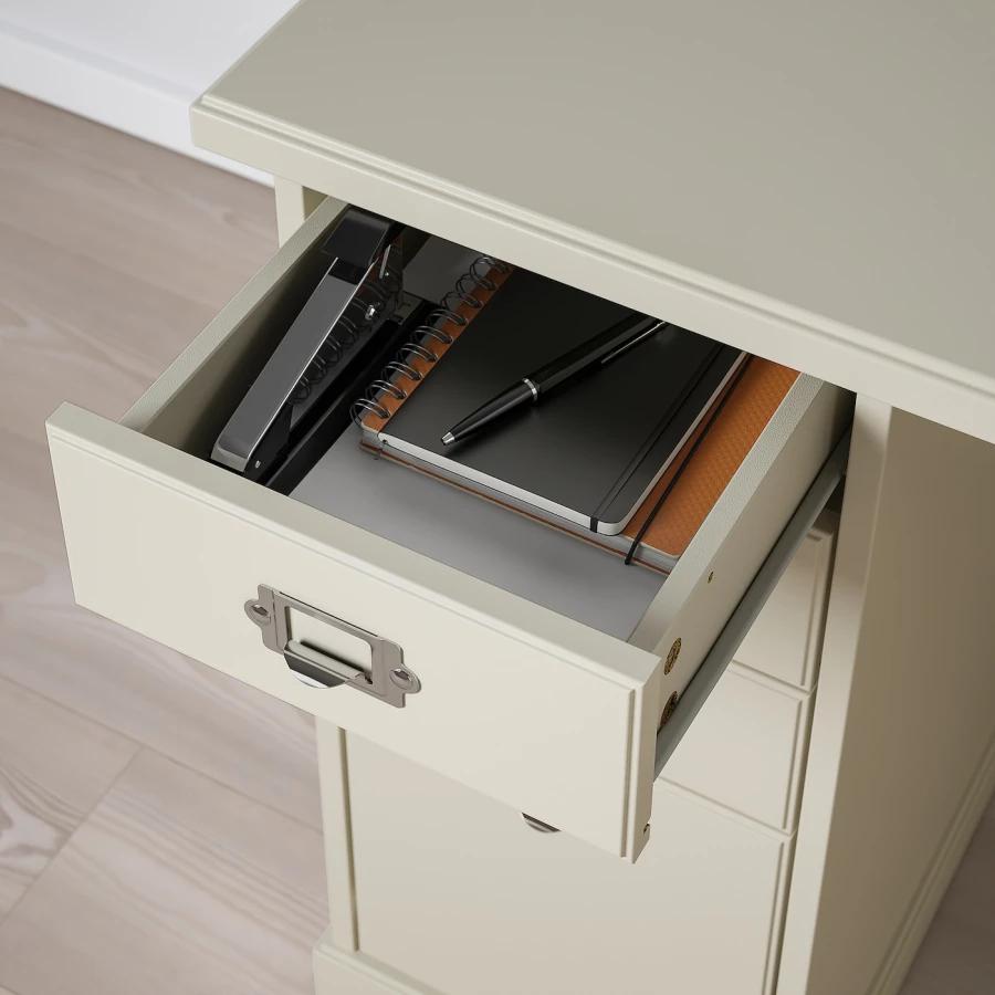 Письменный стол  - IKEA VEBJÖRN /VEBJОRN  /ВЕБЬЁРН  ИКЕА, 140х72 см, бежевый (изображение №3)