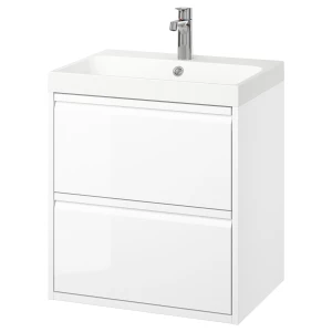 Тумбы для ванной - ÄNGSJÖN / BACKSJÖN/АNGSJОN / BACKSJОN IKEA/ ЭНГСЬЕН / БЭКСЬЕН ИКЕА, 60х69 см , белый