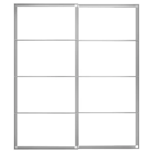 Пара раздвижных дверных рам - IKEA PAX/ ПАКС ИКЕА, 200x236 см, алюминий