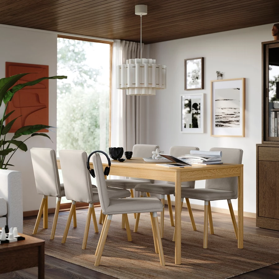 Стол  - IKEA TONSTAD/ТОНСТАД ИКЕА, 200х85 см, светло-коричневый (изображение №3)