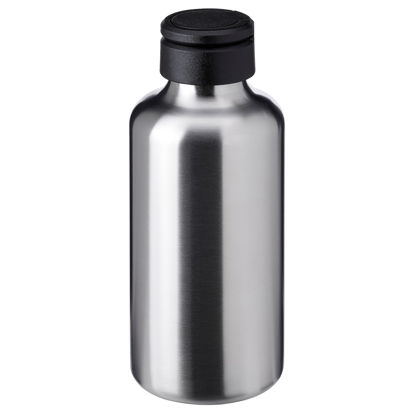 Бутылка с крышкой - IKEA ENKELSPÅRIG/ENKELSPARIG, 0.7 л, черный/нержавеющая сталь, ЭНКЕЛЬСПОРИГ ИКЕА