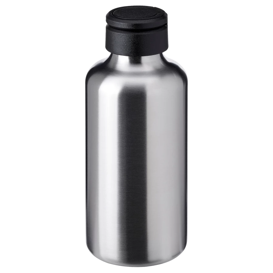 Бутылка с крышкой - IKEA ENKELSPÅRIG/ENKELSPARIG, 0.7 л, черный/нержавеющая сталь, ЭНКЕЛЬСПОРИГ ИКЕА (изображение №1)