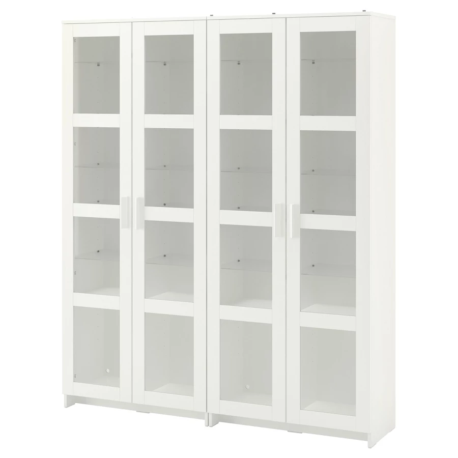 Шкаф с 4 дверями - IKEA BRIMNES/БРИМНЭС/БРИМНЕС ИКЕА, 160х35х190 см, белый, (изображение №1)