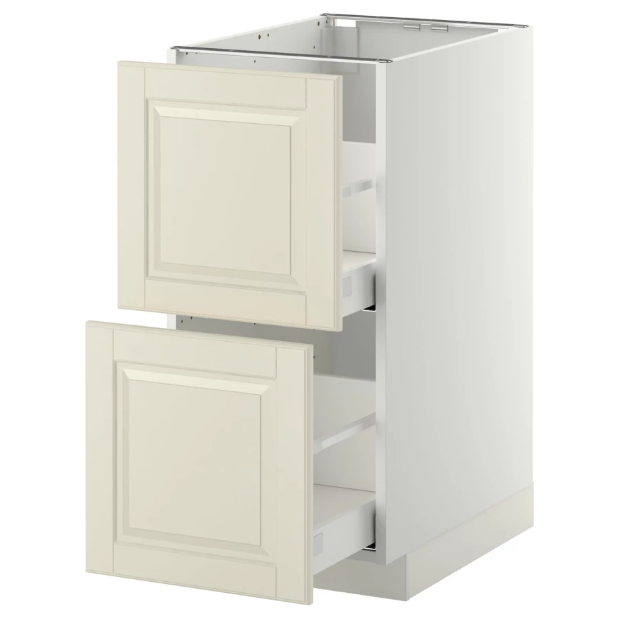Напольный кухонный шкаф  - IKEA METOD MAXIMERA, 88x62x40см, белый/светло-бежевый, МЕТОД МАКСИМЕРА ИКЕА (изображение №1)