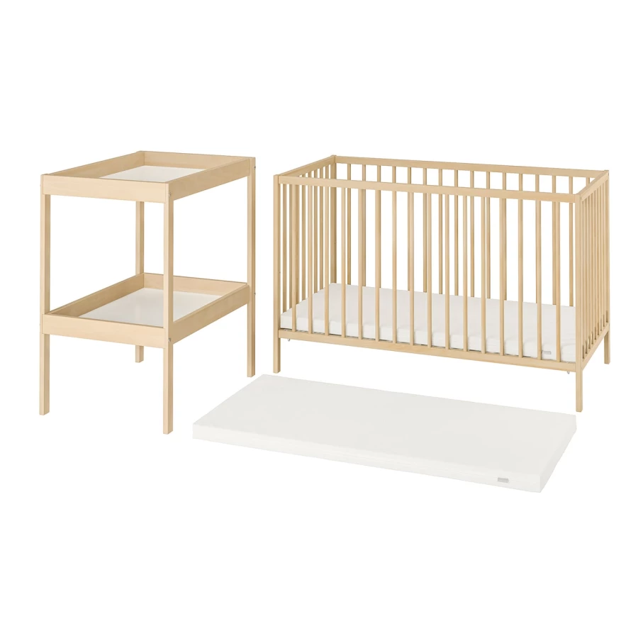 Стол детский для кроватки  - IKEA SNIGLAR/PLUTTIG/ СНИГЛАР/ПЛУТТИГ ИКЕА, 90х79х100 см, бежевый (изображение №1)