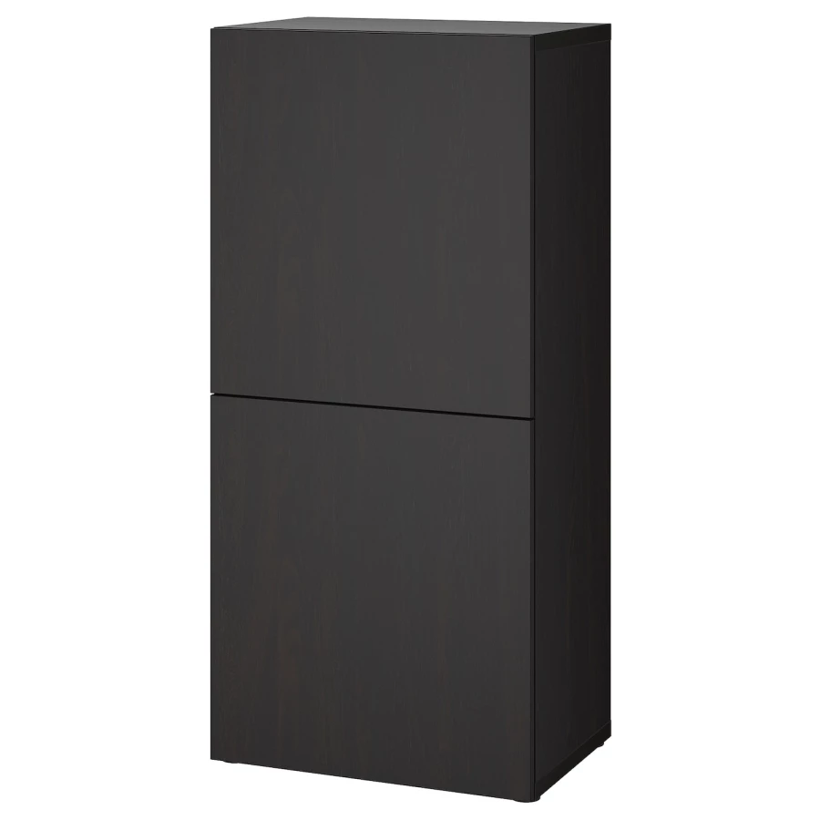 Шкаф - IKEA BESTÅ/BESTA/ БЕСТО ИКЕА, 60x42x129 см, черный (изображение №1)