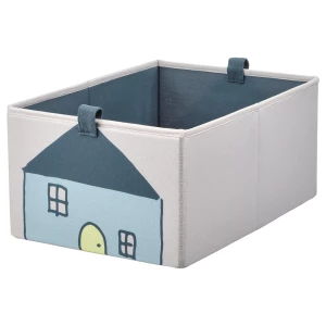 Коробка - BARNDRÖM / BARNDRОM IKEA/ БАРНДРЁМ ИКЕА, 17х26 см, серый/голубой