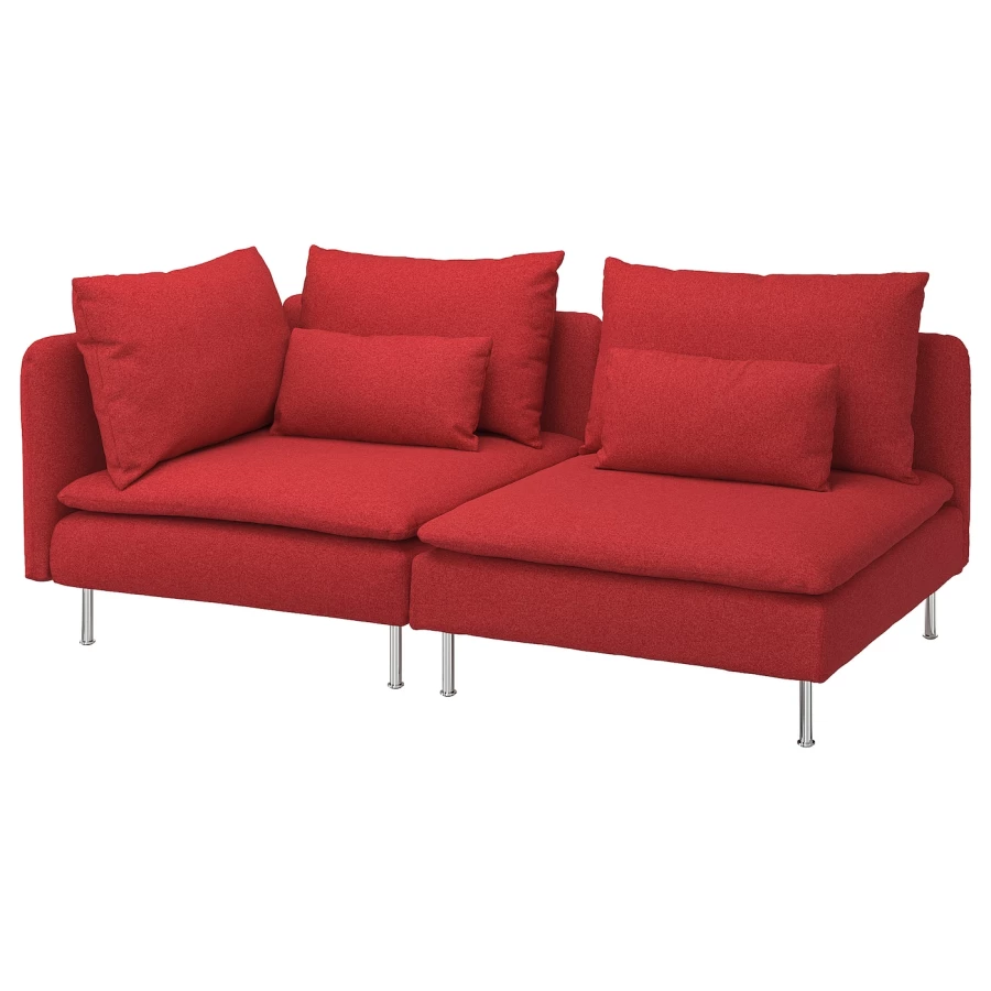 3-местный диван - IKEA SÖDERHAMN/SODERHAMN/СЁДЕРХАМН ИКЕА, 83х69х192 см, красный (изображение №1)