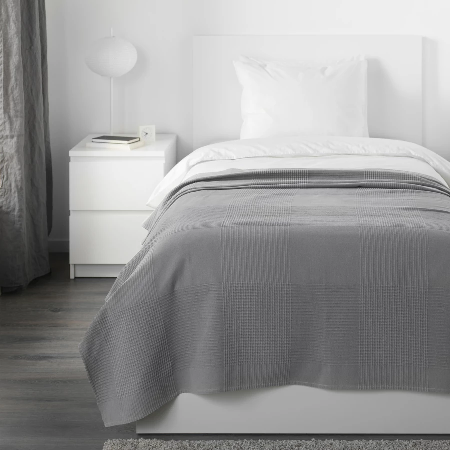 Одеяло - INDIRA IKEA/ ИНДИРА ИКЕА, 250х150 см, темно-серый (изображение №2)