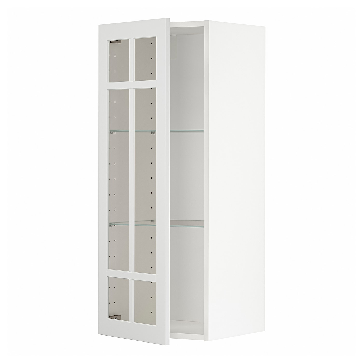 Шкаф со стеклянными дверцами -  METOD  IKEA/  МЕТОД ИКЕА, 100х40 см, белый