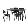 Кухонный стол - LISABO/IDOLF  IKEA/ ЛИСАБО/ИДОЛЬФ  ИКЕА, 140х78х74 см, черный